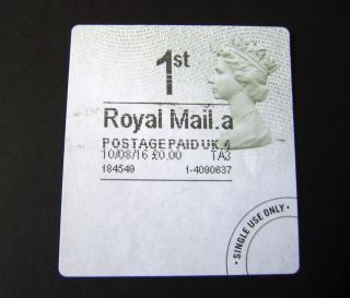 Royal Mail 1st Class Horizon Postage Stamp Gb Rare