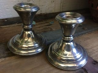 Pr.  Sterling Silver Candlesticks By Frank Whiting Co.  2001
