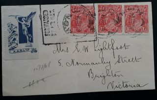 Rare 1926 Australia Adelaide - Hay Forwarded By Air Mail Cover,  