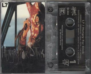 L7 - Hungry For Stink Rare Clear Tape 1994 Slash Reprise 7 Year Bitch Le Tigre