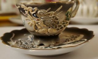 Vintage Empress Japan Flying Dragon Tea Cup & Saucer
