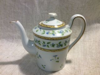 A.  Raynaud Ceralene,  Limoges France,  Yellow & Blue " Morning Glory Teapot,  Rare