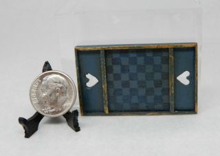 Vintage Cindy Malon ' 87 Checkerboard Tray - Artisan Dollhouse Miniature 1:12 2