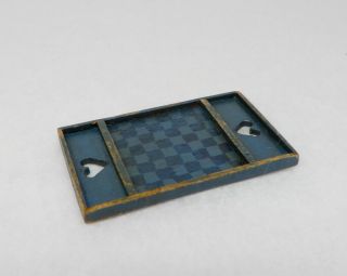 Vintage Cindy Malon ' 87 Checkerboard Tray - Artisan Dollhouse Miniature 1:12 3
