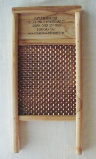 The Columbus Washboard Company Wood & Copper Washboard 18 X 8.  5 Inches