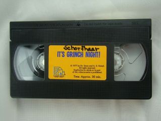 HALLOWEEN DR.  SEUSS IT ' S GRINCH NIGHT VHS 1992 release from 1977 RARE OOP 3