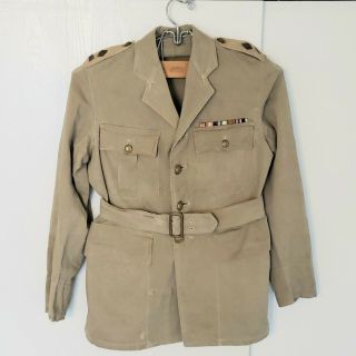 Rare Ww2 Uk Royal Marines (commando) Kd/bush Officer Jacket Named And Dated 1941