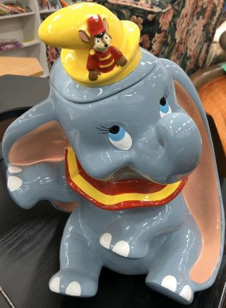Disney Dumbo Elephant Cookie Jar Treasure Craft Old Retired Rare