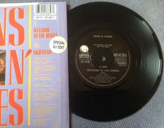 Guns N’ Roses - Welcome To Rare Uk 1989 Promo Only Dj Version / Heavy Metal -
