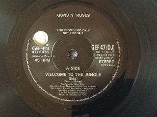 GUNS N’ ROSES - WELCOME TO rare UK 1989 PROMO ONLY DJ VERSION / HEAVY METAL - 2