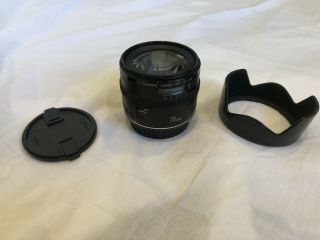 Near Canon Ef 24mm F/2.  8 Af Wide Angle Prime Lens W/hood &caps Rare Japan