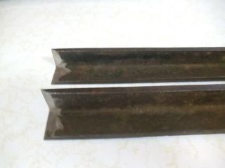 2 ANTIQUE WOOD CHESILES 14 1/2 INCHES LONG 3