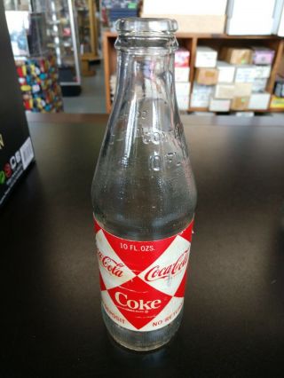 Rare 10 Oz.  Coca Cola Bottle Diamond Paper Label Ndnr