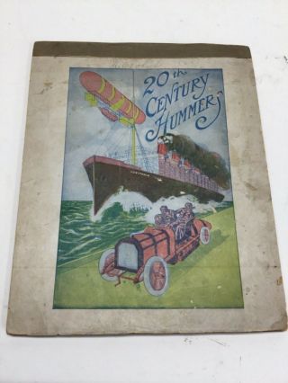 Antique Early 1900’s Lusitania Ship / 20th Century Hummer Zeppelin Car Notebook