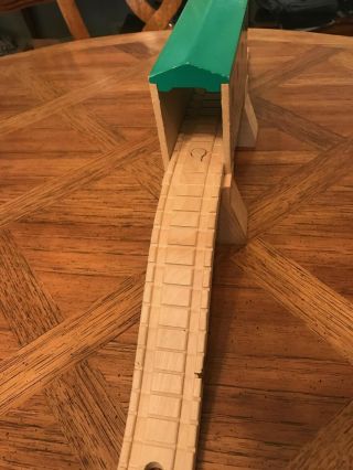 Thomas the Train wooden clickety - clack green roof tunnel rare and retired 2