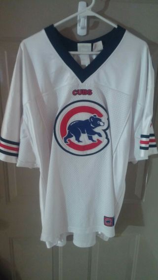Chicago Cubs Rare Mlb Lee Sport Football Style Jersey Stitched Vintage Size 2x