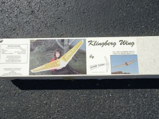 Rare Vintage Balsa Wood Kit Klingberg Wing Glider,  6’6” Wing Span.