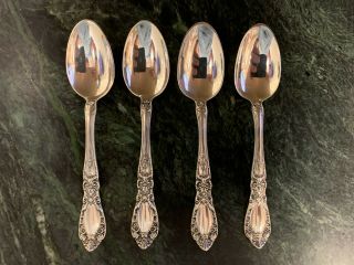 Prince Eugene By Alvin 4 Piece Sterling Silver Demitasse Spoons - Ships -