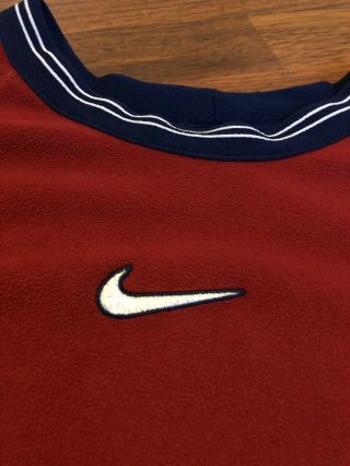 Vintage 90s Nike Team USA Soccer Fleece Sweatshirt Mens Medium RARE 3