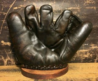 1940s Rawlings Ken Keltner Split Finger Vintage Baseball Glove Mitt Old Antique