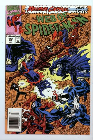 Web Of Spider - Man 102 Venom Maximum Carnage Rare Australian Price Variant