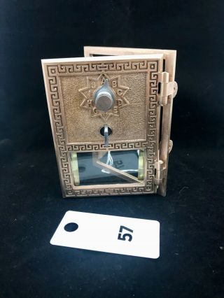 Antique Post Office Box Door – Brass – 1960 Oro Mfg Co - Complete