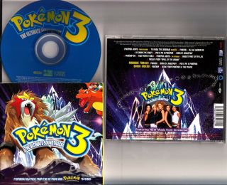 Pokemon 3 - The Ultimate Movie & Tv Series Soundtrack Cd 2001 Rare Innosense