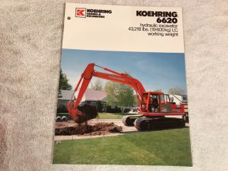 Rare Koehring 6620 Hydraulic Excavator Dealer Brochure 11 Page