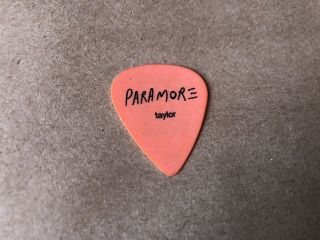 Paramore Taylor York Stage Guitar Pick Rare Plectrum Hayley Williams