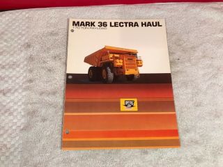 Rare Unit Rig Mark 36 Lectra Haul 170 Ton Truck Dealer Sales Brochure