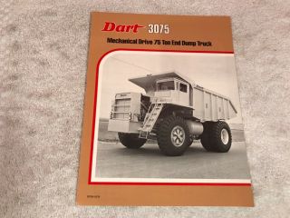 Rare 1970s Dart 3075 Mechanical Dump Truck Dealer Brochure