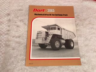 Rare 1970s Dart 3065 Mechanical Dump Truck Dealer Brochure