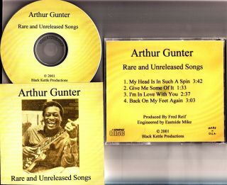 Arthur Gunter - Rare And Unreleased Songs Cd (rare Blues Ep 4 Tracks) 2001 Oop