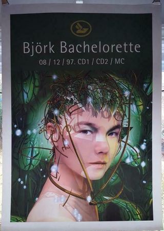 Bjork : Bachelorette Rare 1997 Uk Promo Poster Style A