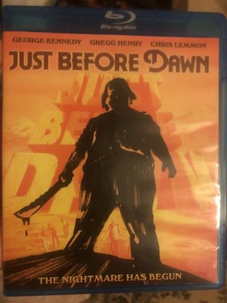 Just Before Dawn Blu - Ray Code Red Oop Rare 1st Pressing Slasher George Kennedy