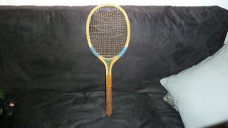 Rare Vintage Wright & Ditson Oblong Blue Ribbon Tennis Racket