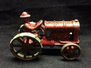 Antique Cast Iron Fordson Tractor Toy Metal Very Rare & Hard To Find (q10)