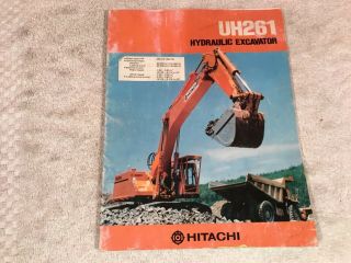 Rare Hitachi 19 Page Uh261 Hydraulic Excavator Dealer Brochure