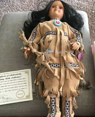 Vintage 48 Inch Ahsley Belle Porcelain Doll (native American)