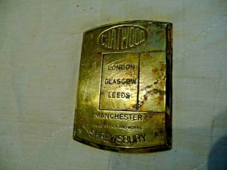 Vintage Large Heavy Brass Safe/strong Door Escutcheon Key Sliding Face Plate