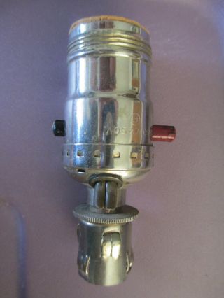 Vintage Antique Aladdin Oil Lamp Mantle Burner Electric Switch Socket Part