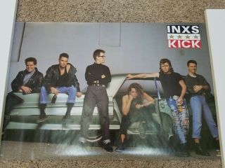 Rare Vintage Inxs Poster - - Copyright 1987 - In Sleeve