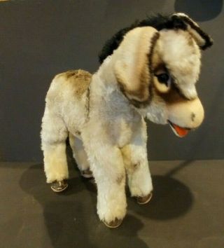 Large Vintage Grissy Steiff Donkey With Button 16 "