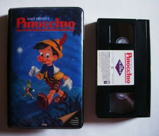 Pinocchio 239 V Walt Disney Black Diamond Vhs 1985 Black Padded Box Rare
