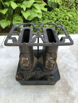 Vtg Valiant Art Deco Table Sad Heater Victorian Camping Cast Iron Stove Burner