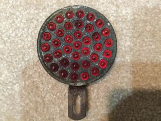 Antique Marble Glass Red Reflector 1930’s?