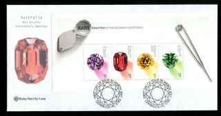 2017 Rare Beauties Extraordinary Gemstones (mini Sheet) Wesley Fdc
