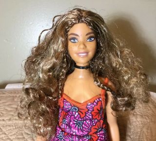 Curvy Barbie Doll Fashionista 85 Rare African - American Freckles Boho