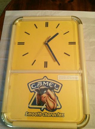 Vintage 1989 Joe Camel Cigarette Wall Clock Bar Sign Rare