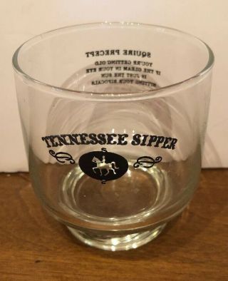 Jack Daniels Tennessee Sipper Squire Precept Glass Getting Old Bifocals Rare